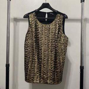 INC International Concepts Gold Sequin Blouse